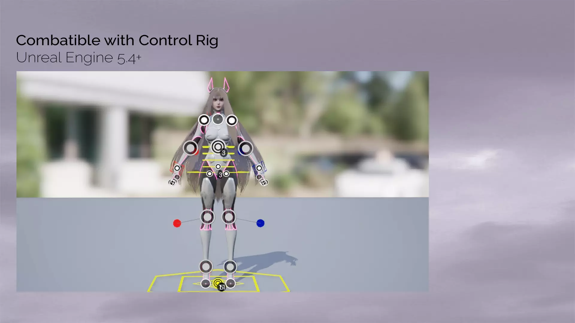 Stellar Aerith - Anime Sci-fi Girl - Game Ready Low-poly 3D model_11