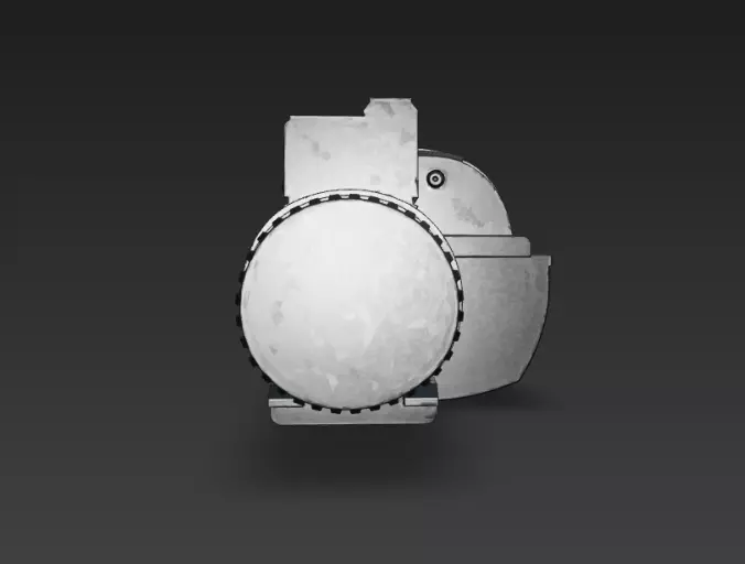Tactical Flashlight 3D Model 3D model_3