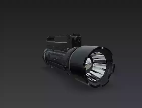 Tactical Flashlight 3D Model 3D model