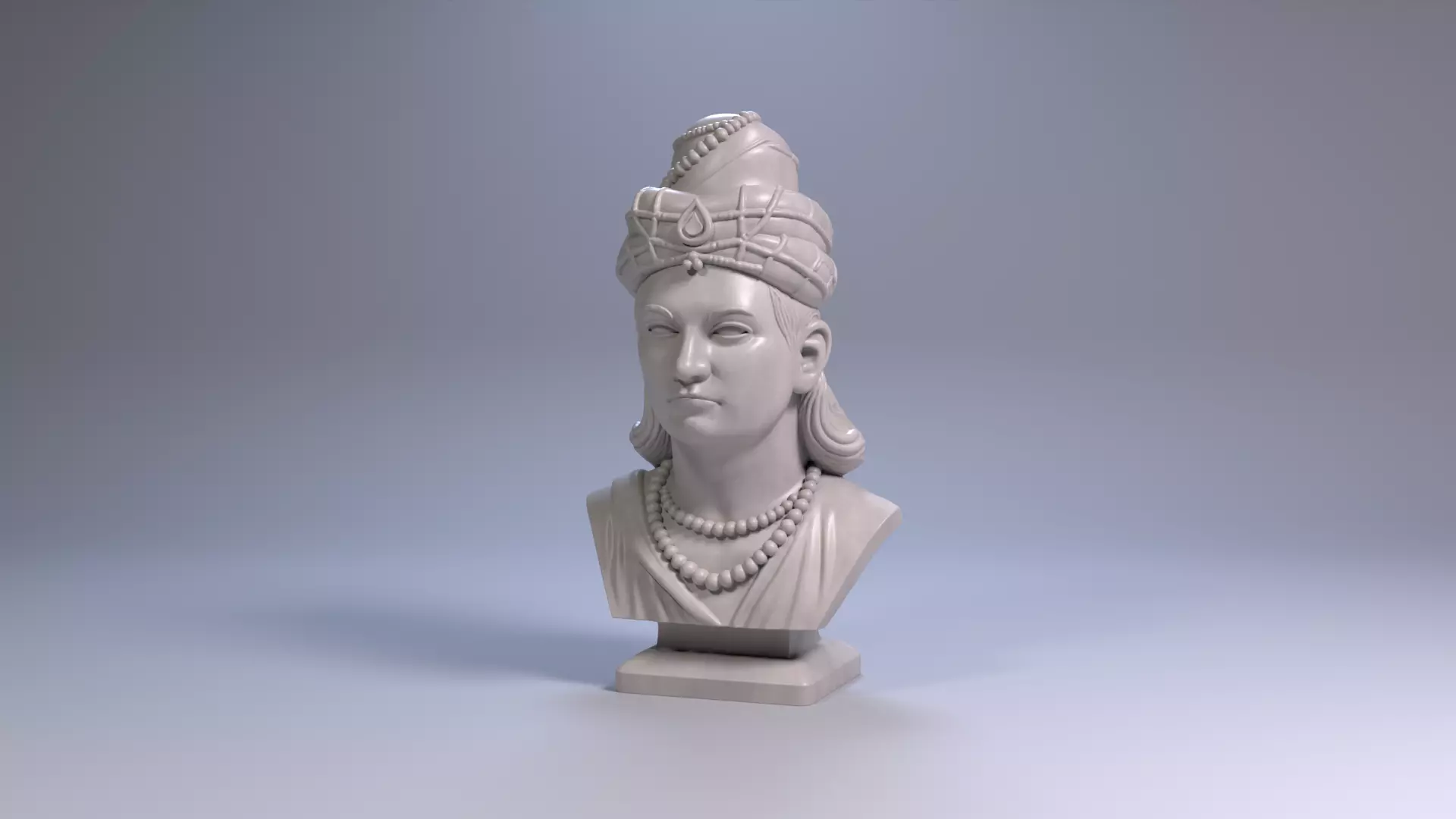 Ashoka the Great Bust 3D Printable STL File 3D print model_12