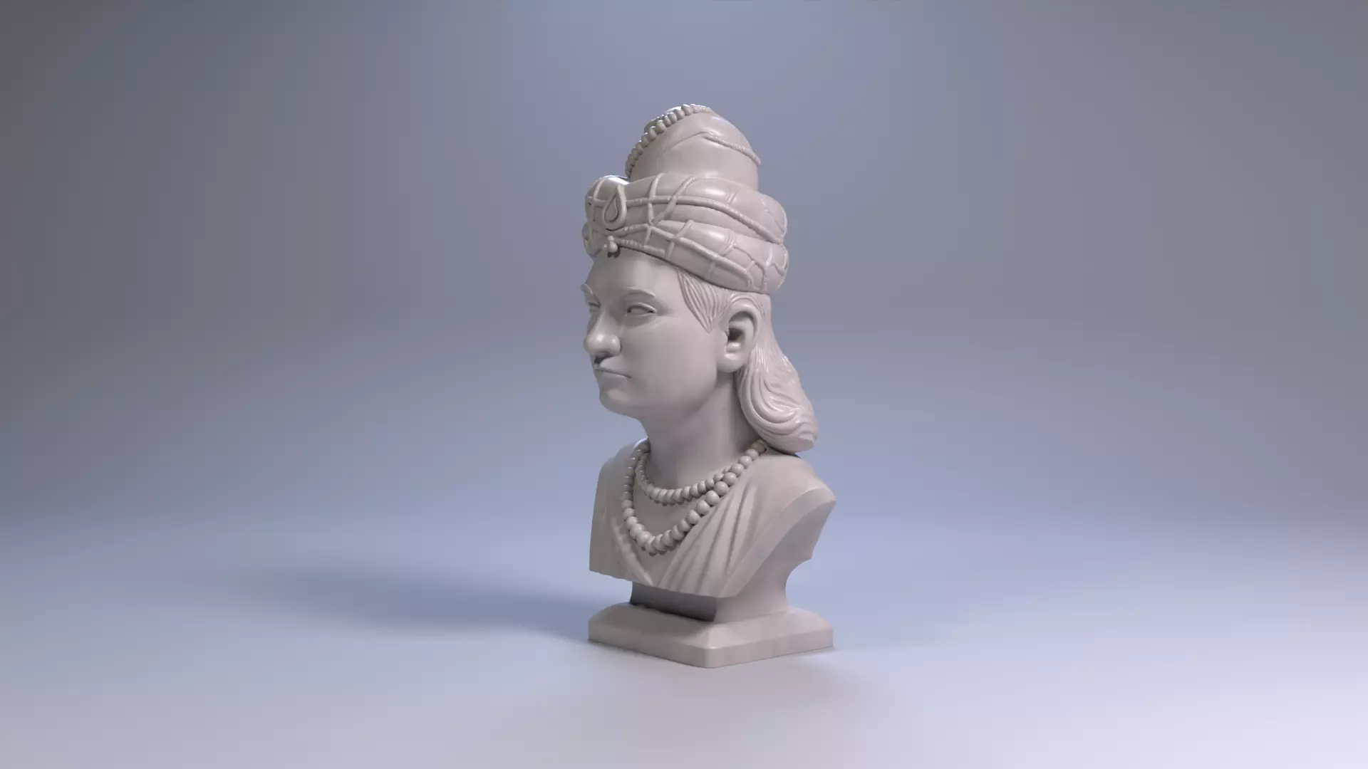 Ashoka the Great Bust 3D Printable STL File 3D print model_14