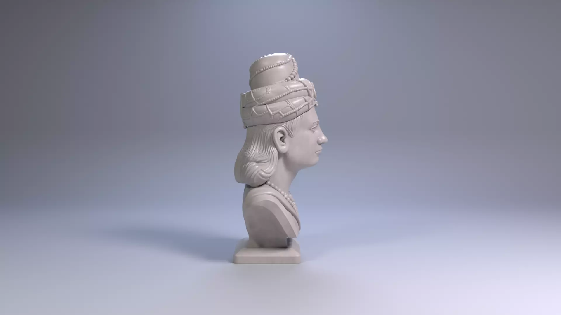 Ashoka the Great Bust 3D Printable STL File 3D print model_5