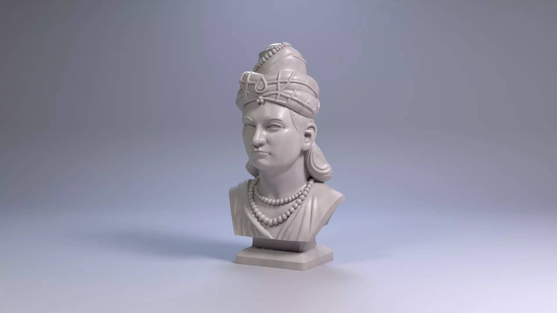 Ashoka the Great Bust 3D Printable STL File 3D print model_13