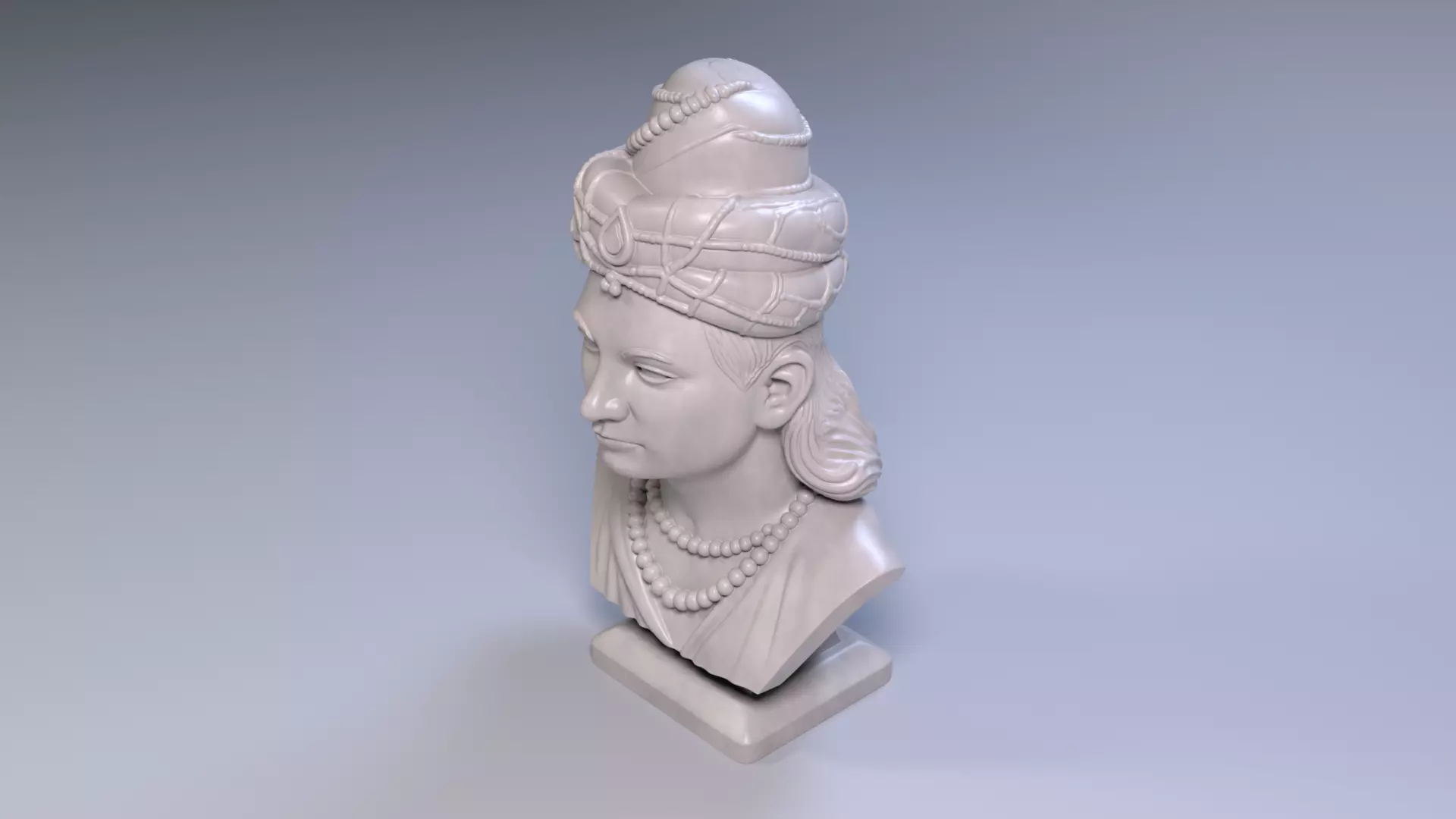 Ashoka the Great Bust 3D Printable STL File 3D print model_6