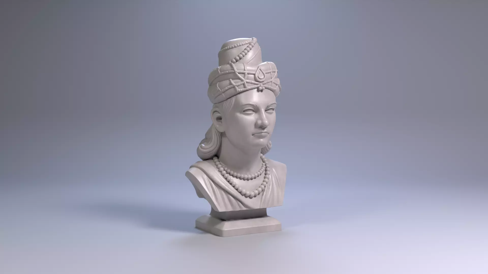 Ashoka the Great Bust 3D Printable STL File 3D print model_21