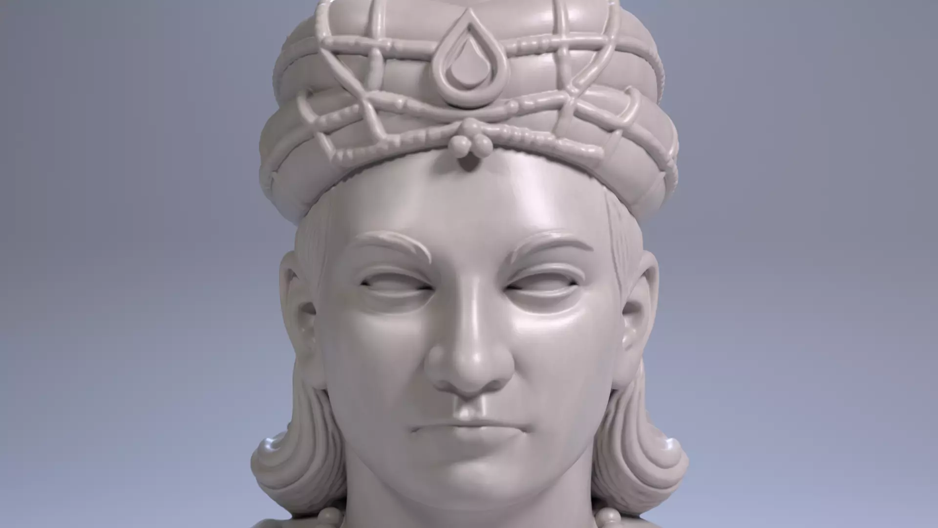 Ashoka the Great Bust 3D Printable STL File 3D print model_9