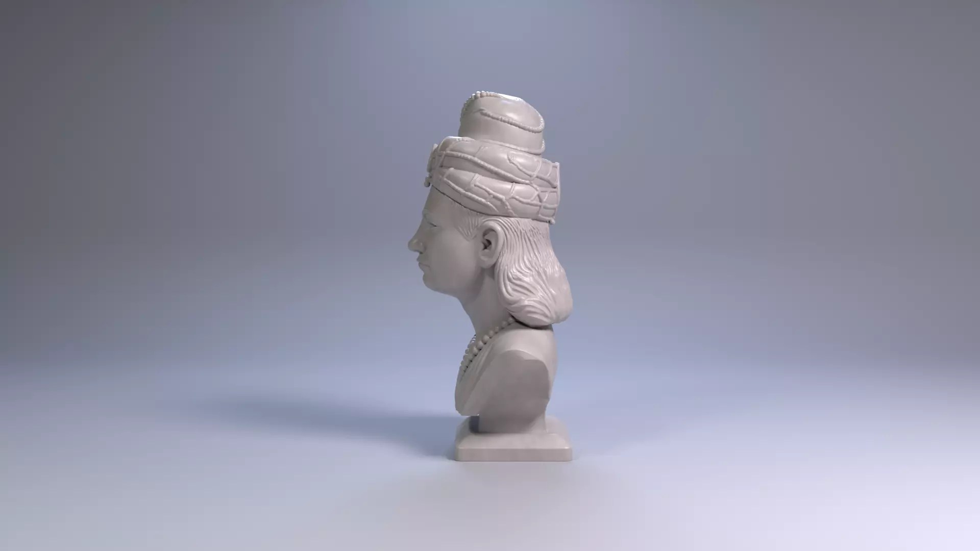 Ashoka the Great Bust 3D Printable STL File 3D print model_3