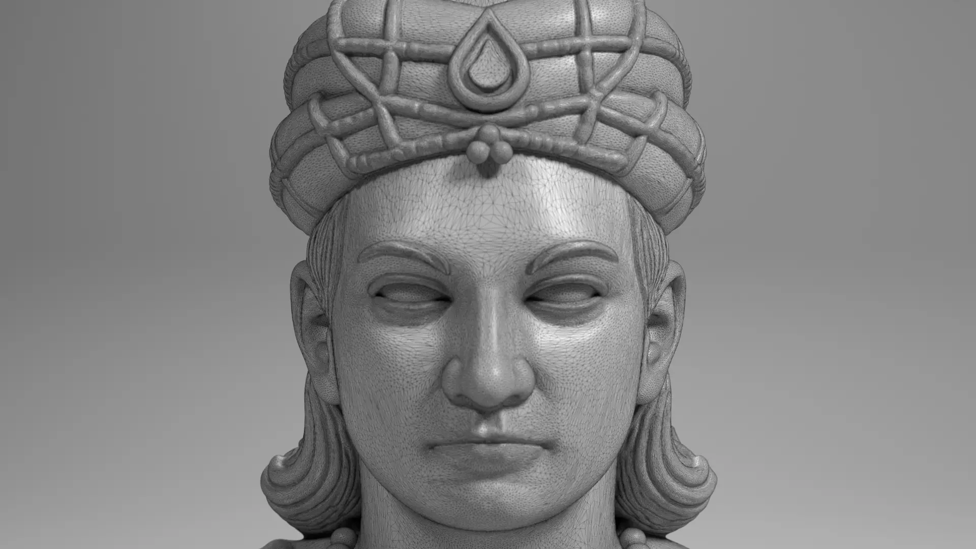 Ashoka the Great Bust 3D Printable STL File 3D print model_11