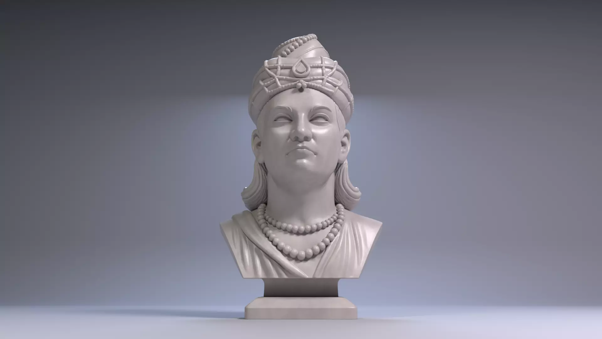 Ashoka the Great Bust 3D Printable STL File 3D print model_7