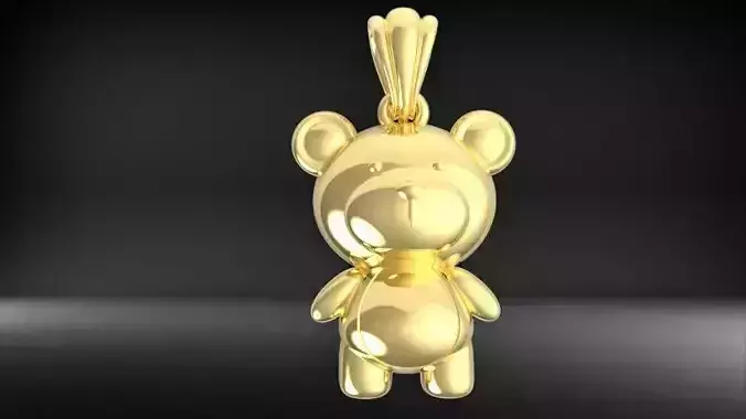 3D Teddy Bear Pendant Charm Necklace Baby Animal  3D print model