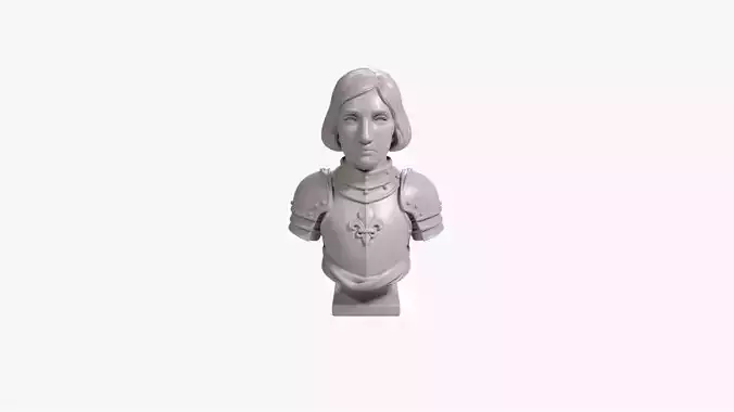 Joan of Arc Bust  Sculpture 3D Printable STL File