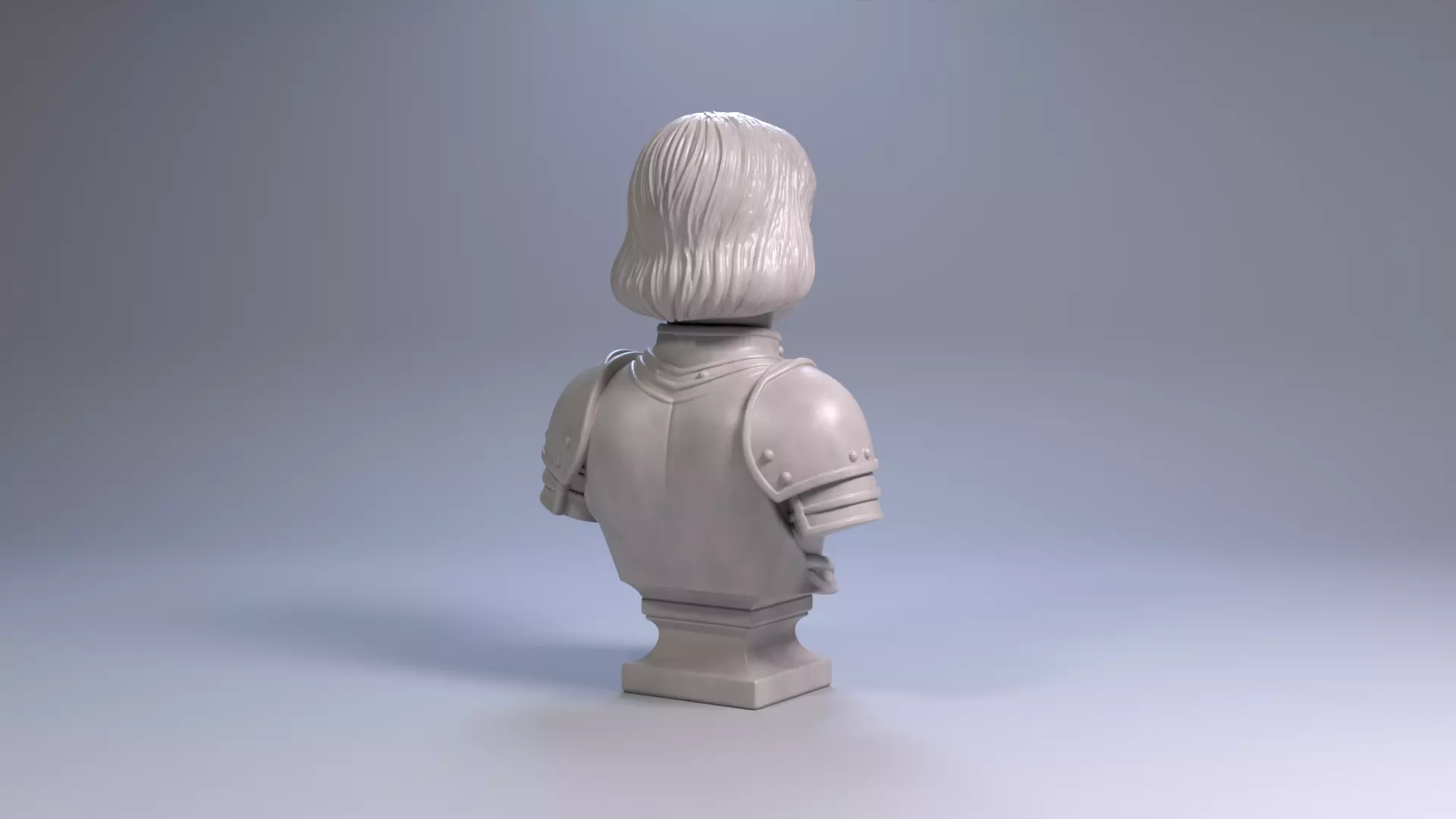 Joan of Arc Bust Sculpture 3D Printable STL File 3D print model_19