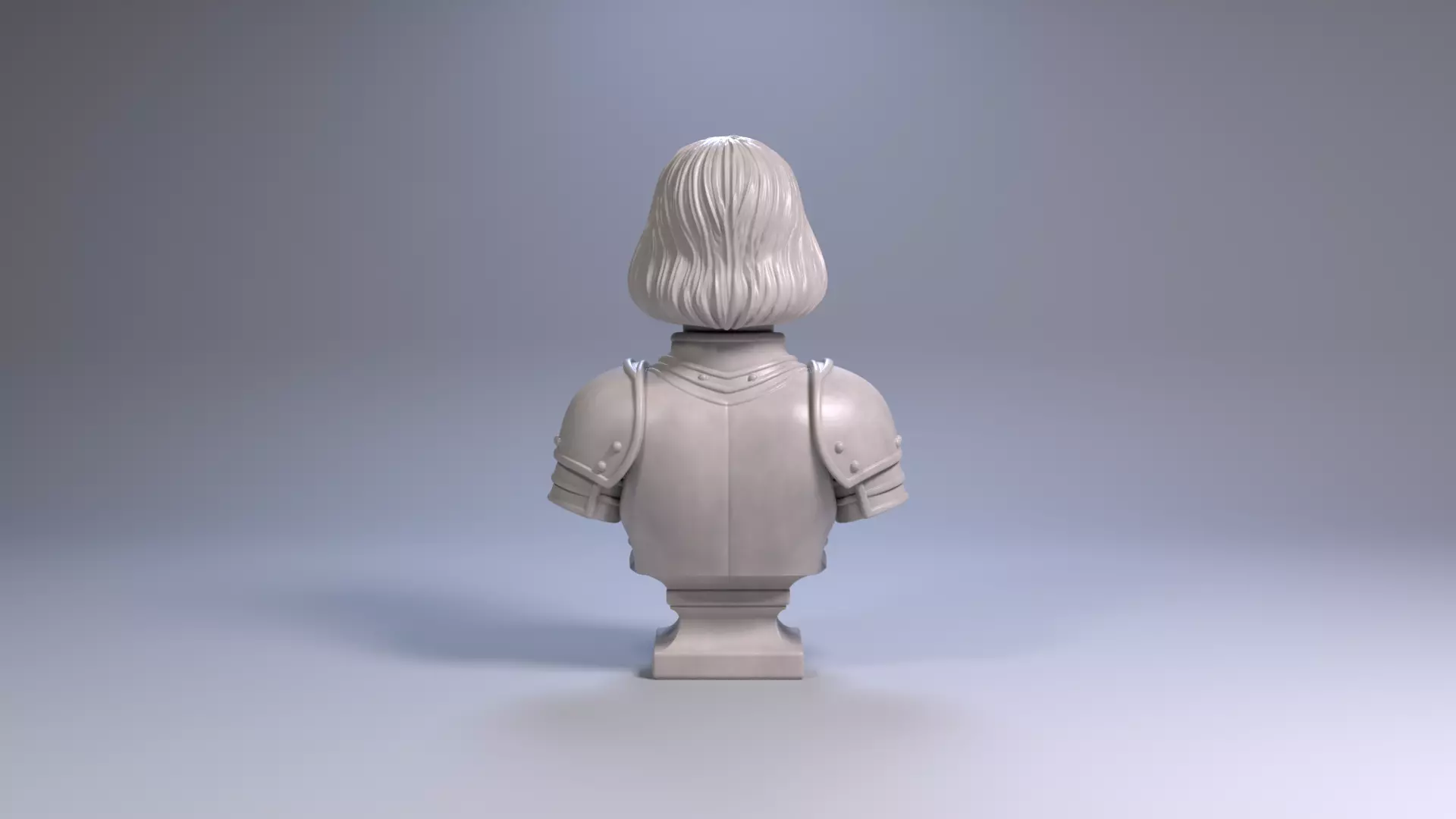 Joan of Arc Bust Sculpture 3D Printable STL File 3D print model_4