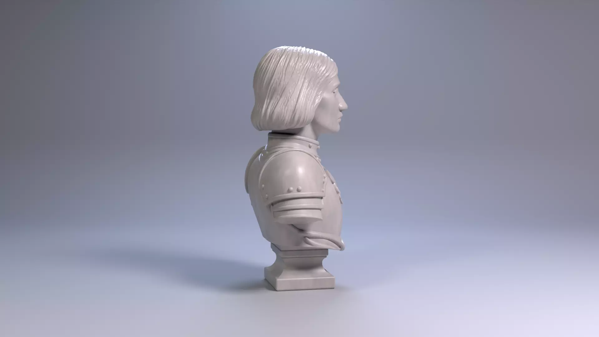 Joan of Arc Bust Sculpture 3D Printable STL File 3D print model_20