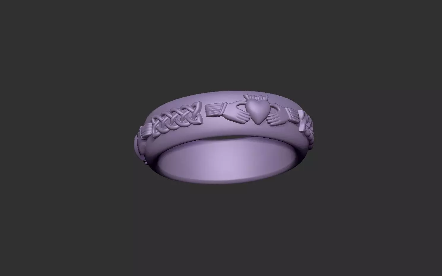 Claddagh Ring Free 3D print model_1