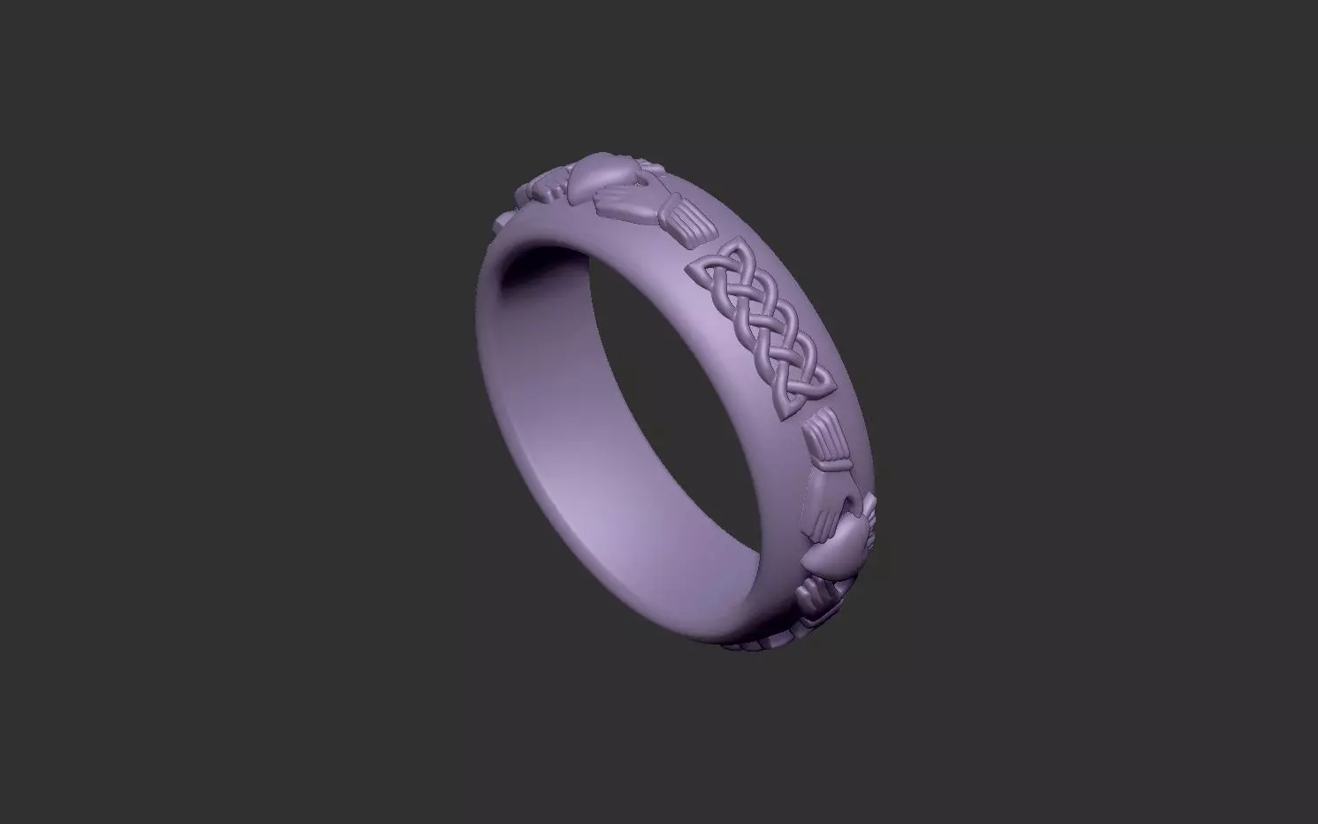 Claddagh Ring Free 3D print model_2