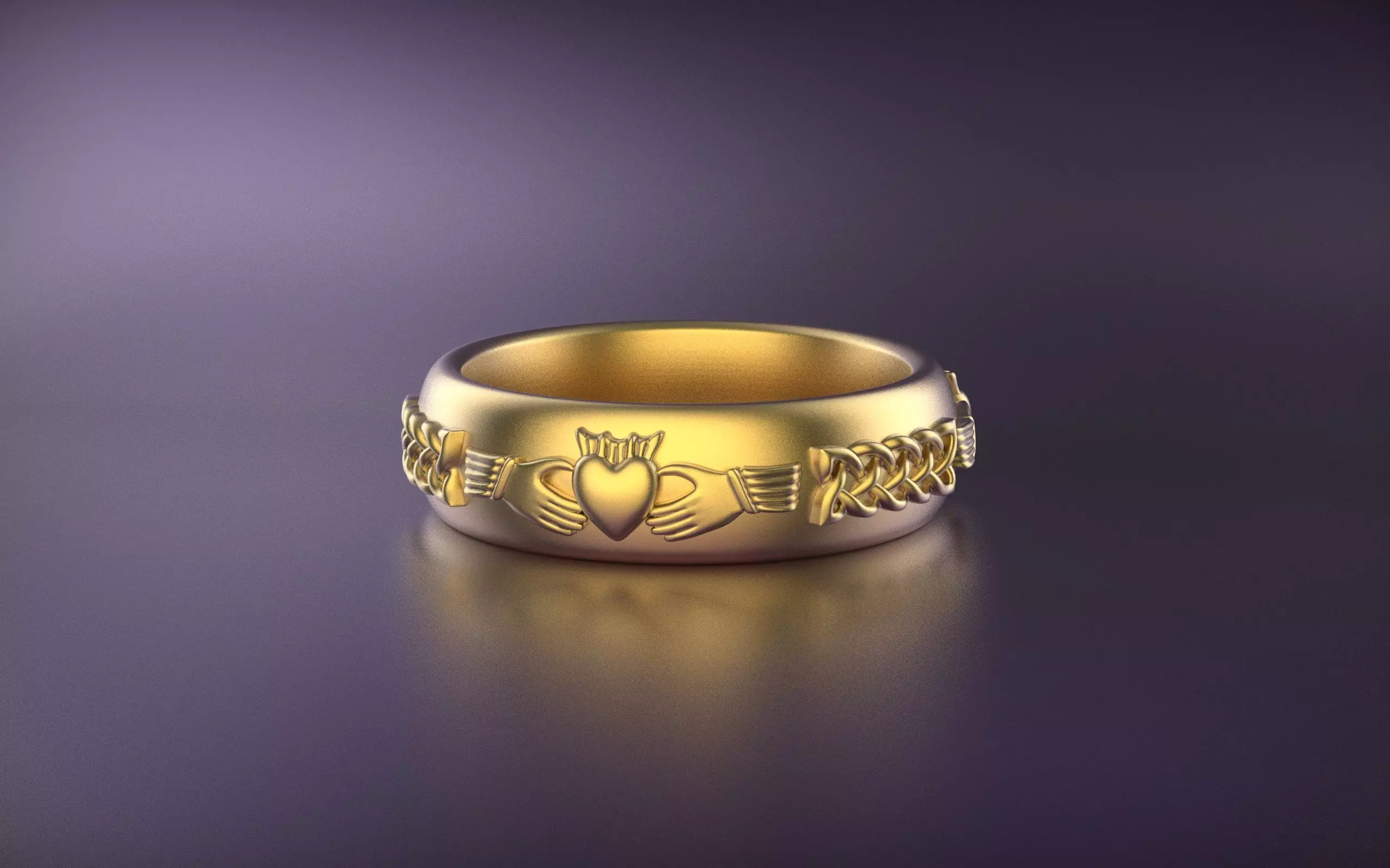 Claddagh Ring Free 3D print model_0