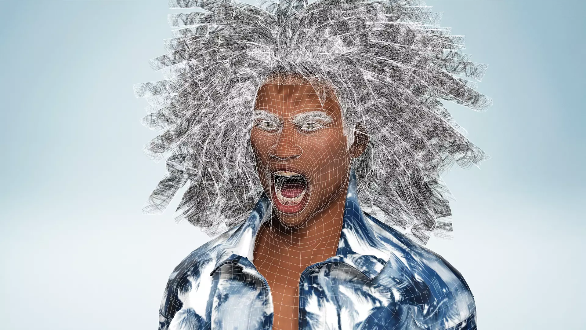 Realistic Male 3D Character in Hawaiian Shirt  Low-poly 3D model_26