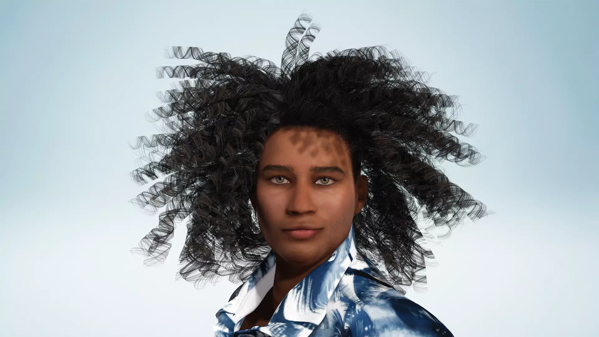 Realistic Male 3D Character in Hawaiian Shirt  Low-poly 3D model_6