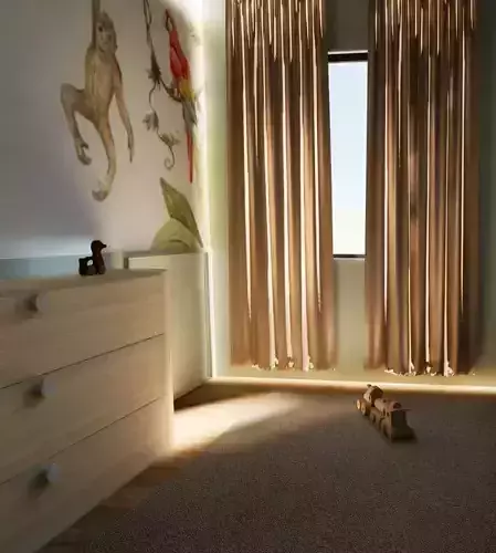 Baby Room Interior SketchUp FBX OBJ Nursery 3D Model 3D model