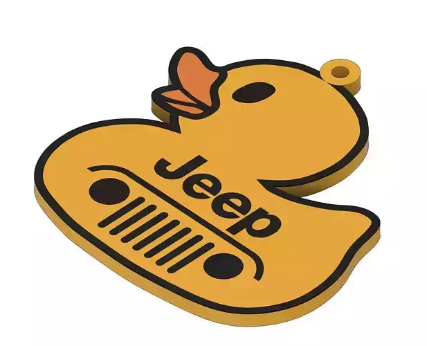 DUCK TOY JEEP KEYCHAIN MULTICOLOUR