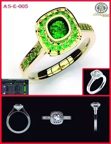 Solitario Con Engaste  AS-E-005