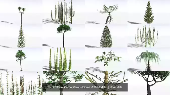 EVERYPlant Carboniferous Biome -198 Models- 3D Model Collection