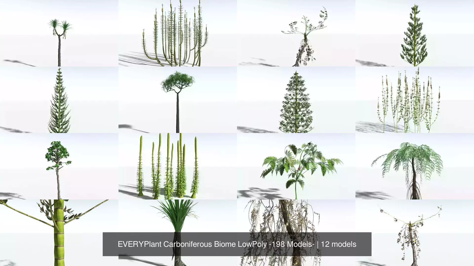 EVERYPlant Carboniferous Biome LowPoly 3D Model Collection_0