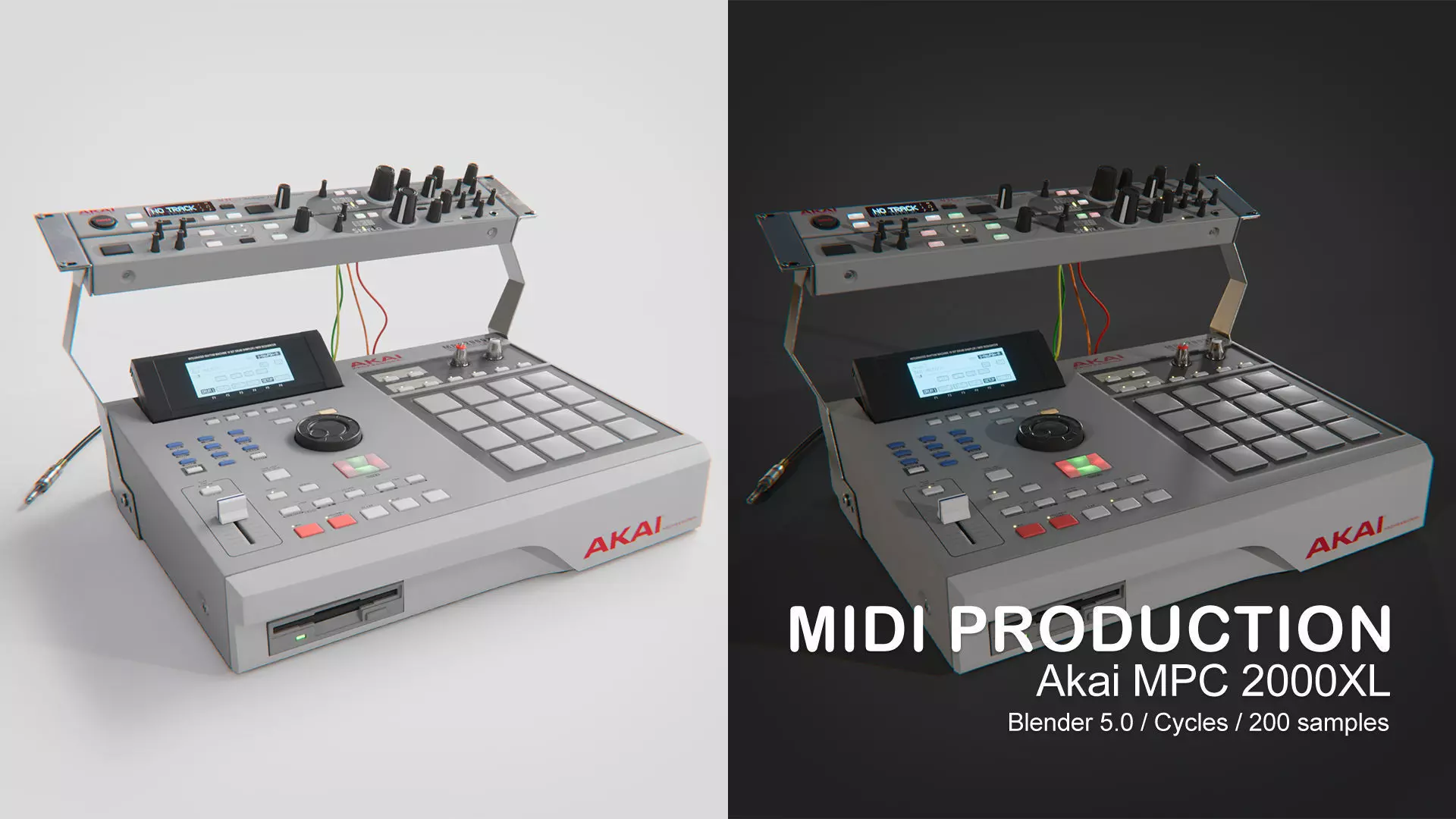 MIDI Production Akai MPC 2000XL 3D model