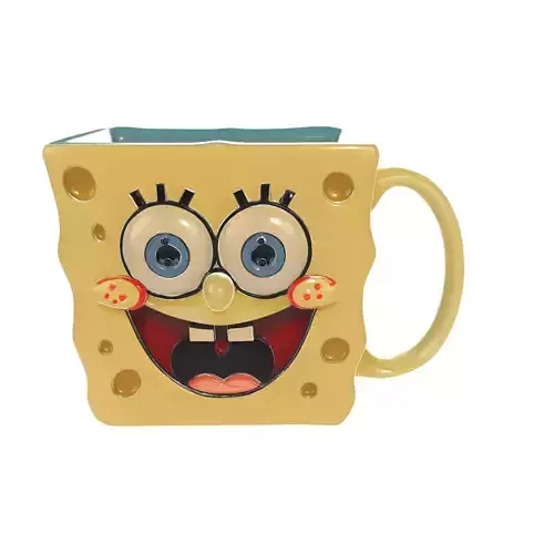  SpongeBob Square Mug Fun Cartoon Coffee Cup 3D print model