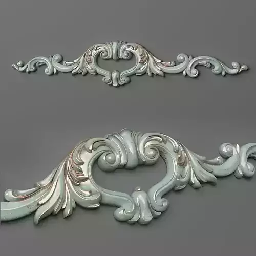Cartouche ornate wall plaque