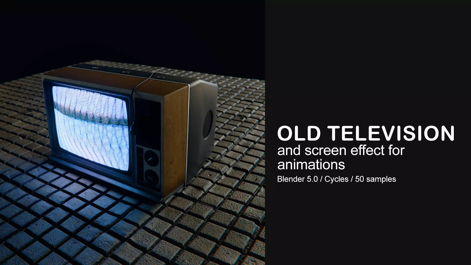 Old TV 3D model_0