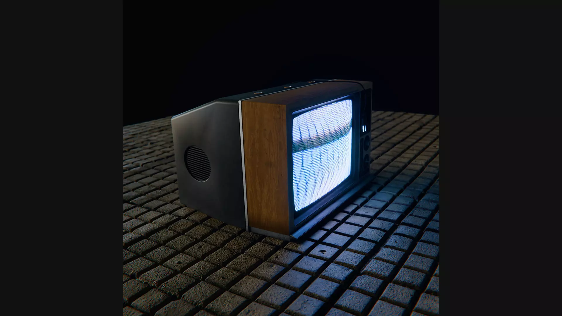 Old TV 3D model_2