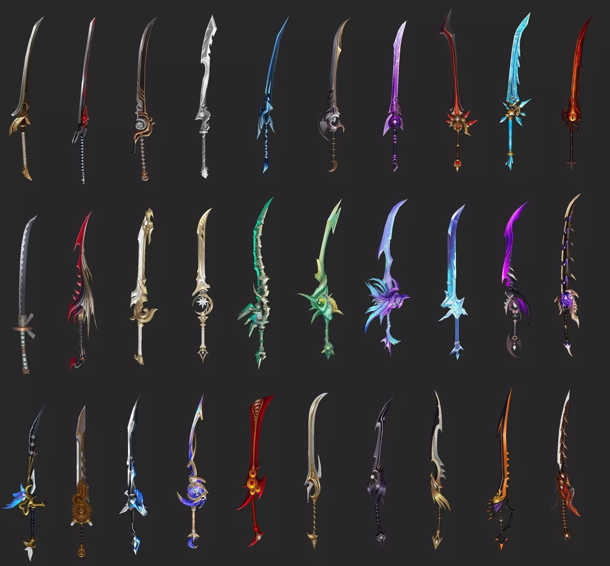 Ultimate Fantasy Low Poly Swords Collection - 500 Models _9