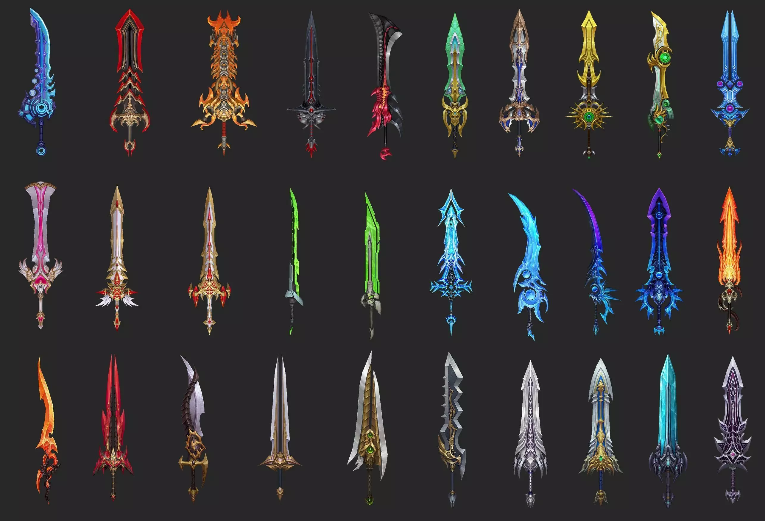 Ultimate Fantasy Low Poly Swords Collection - 500 Models _4