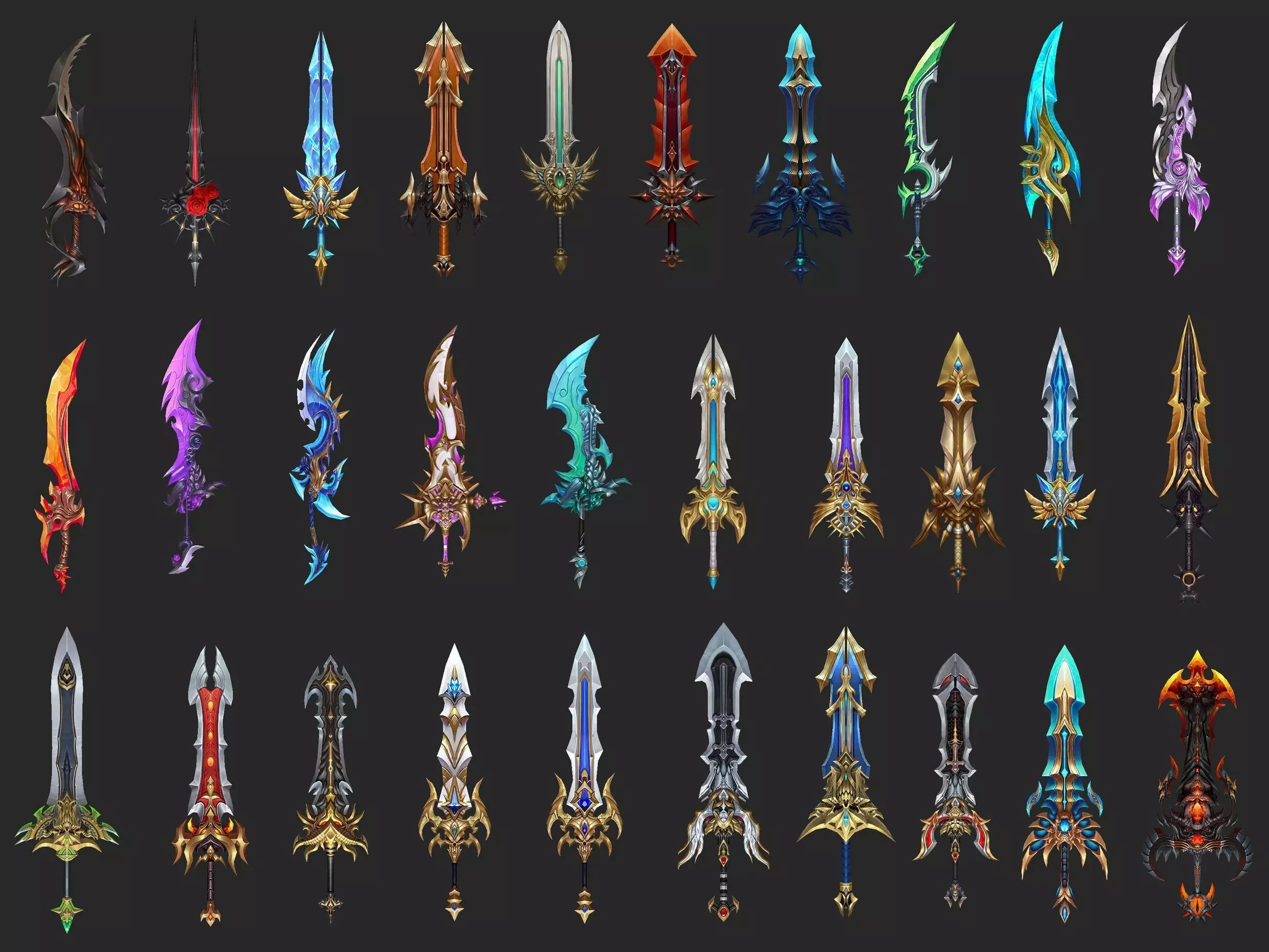 Ultimate Fantasy Low Poly Swords Collection - 500 Models _13