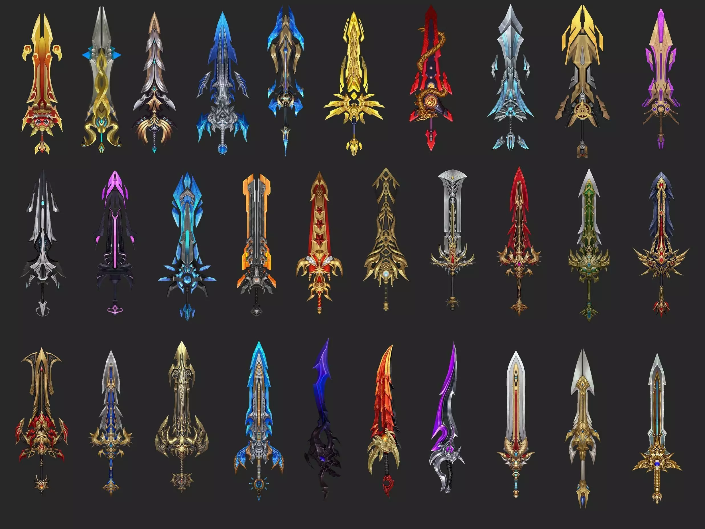Ultimate Fantasy Low Poly Swords Collection - 500 Models _16