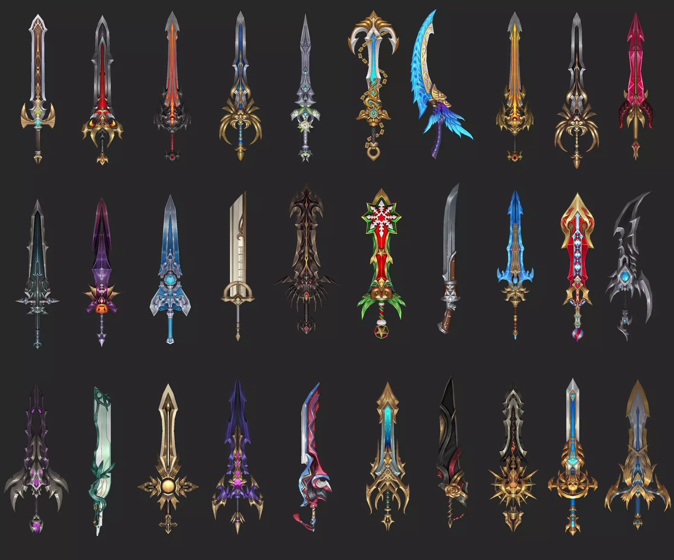 Ultimate Fantasy Low Poly Swords Collection - 500 Models _10