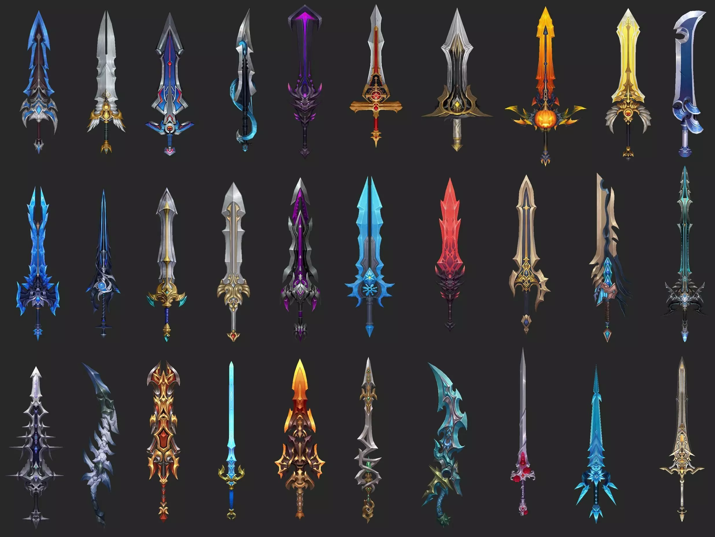 Ultimate Fantasy Low Poly Swords Collection - 500 Models _14