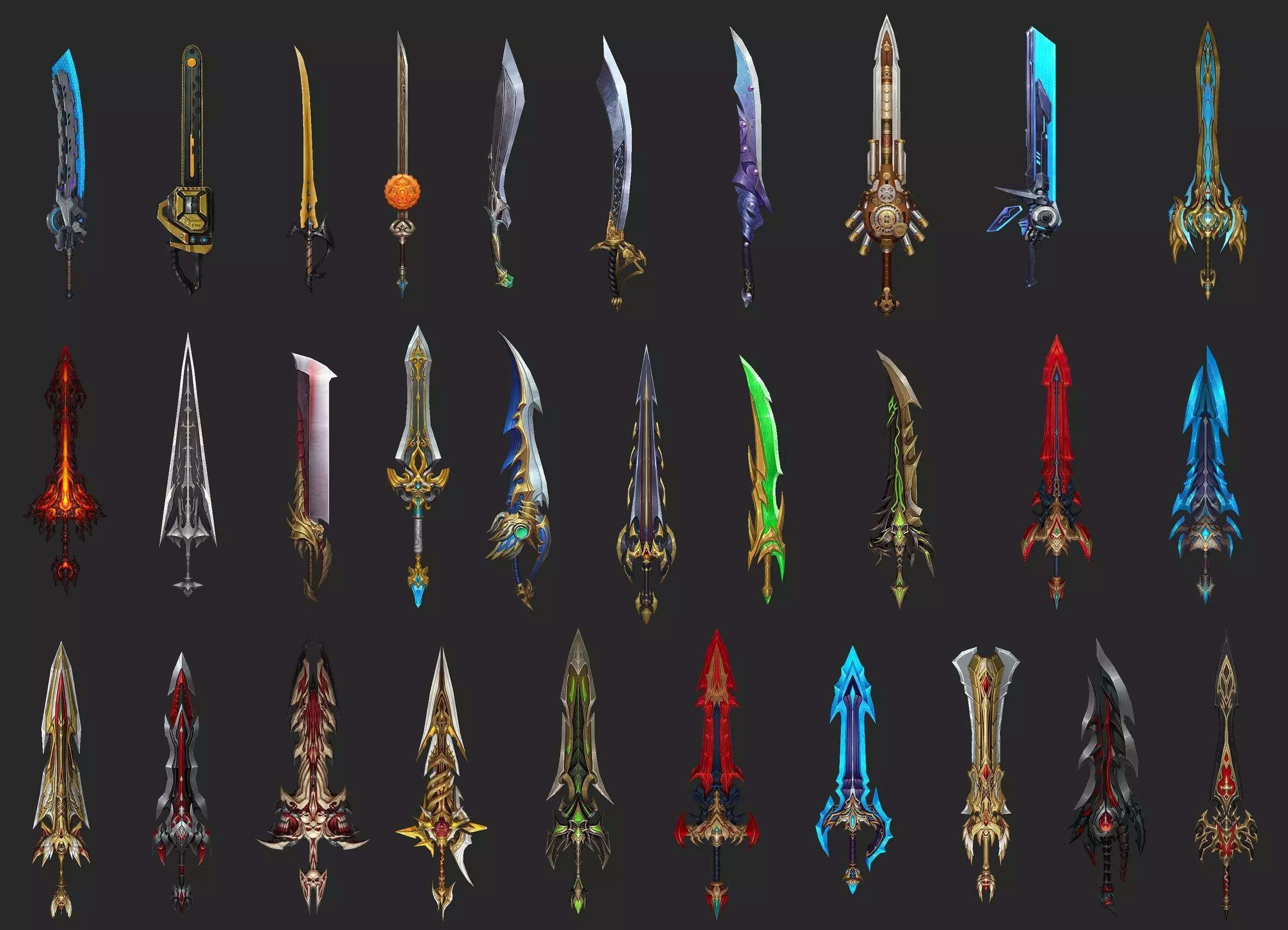 Ultimate Fantasy Low Poly Swords Collection - 500 Models _5