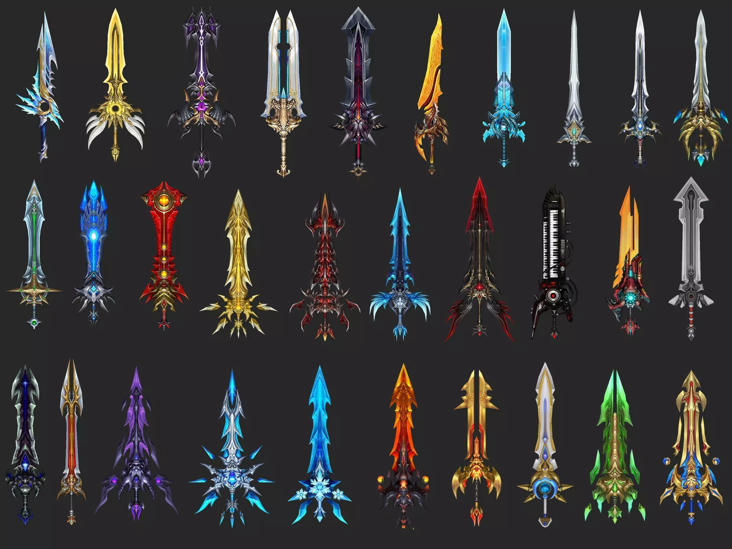 Ultimate Fantasy Low Poly Swords Collection - 500 Models _15