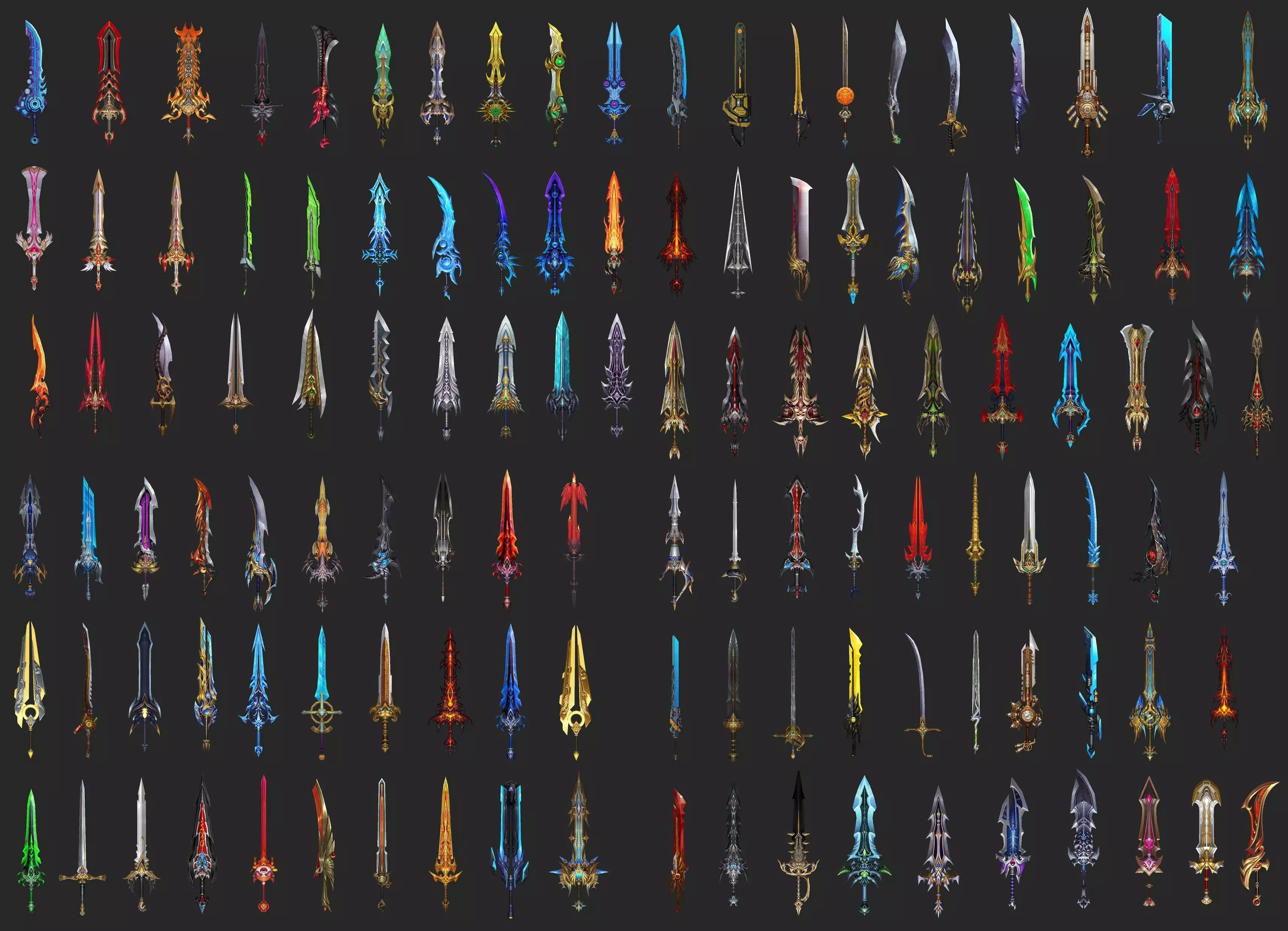 Ultimate Fantasy Low Poly Swords Collection - 500 Models _0