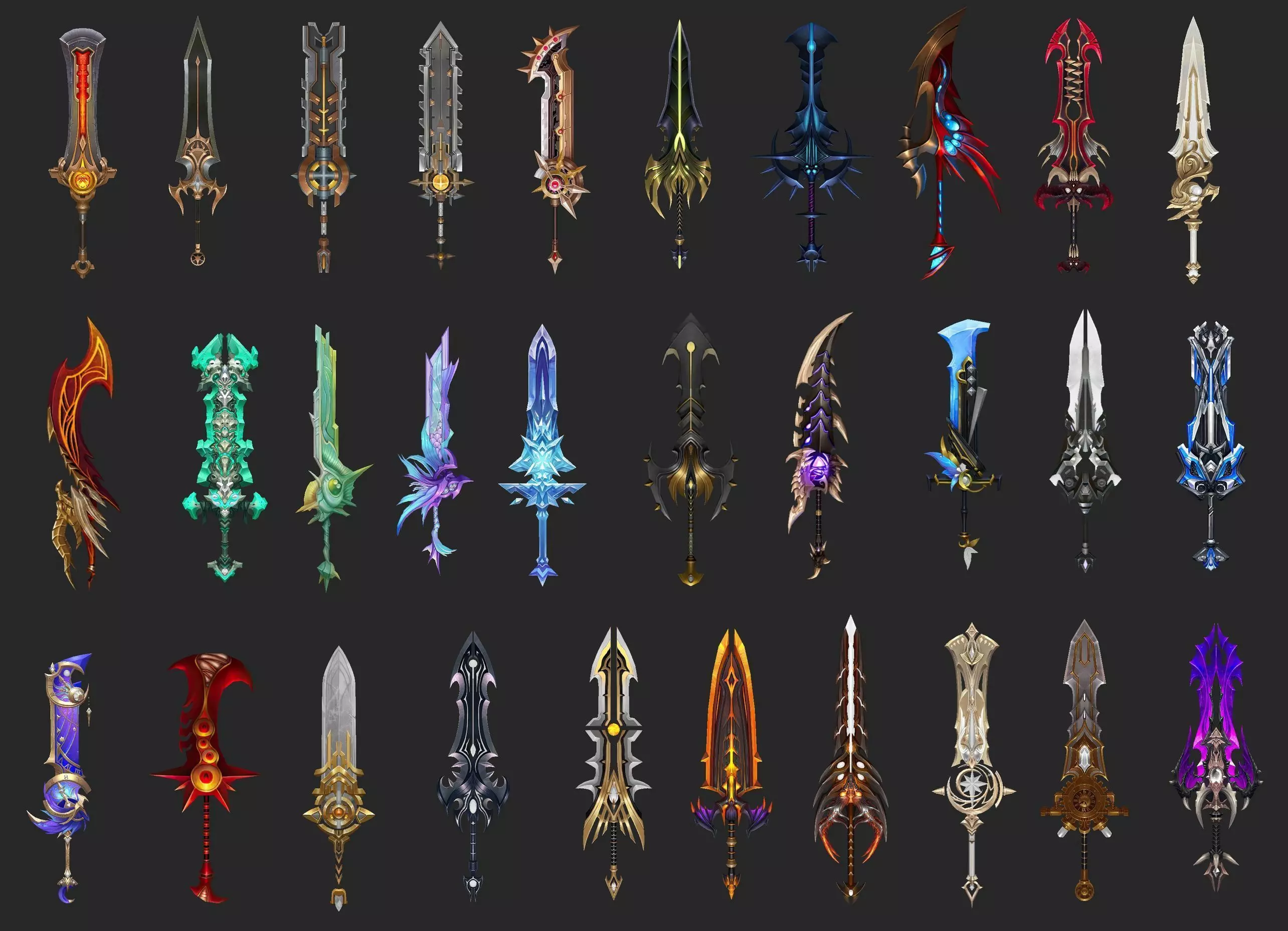 Ultimate Fantasy Low Poly Swords Collection - 500 Models _8