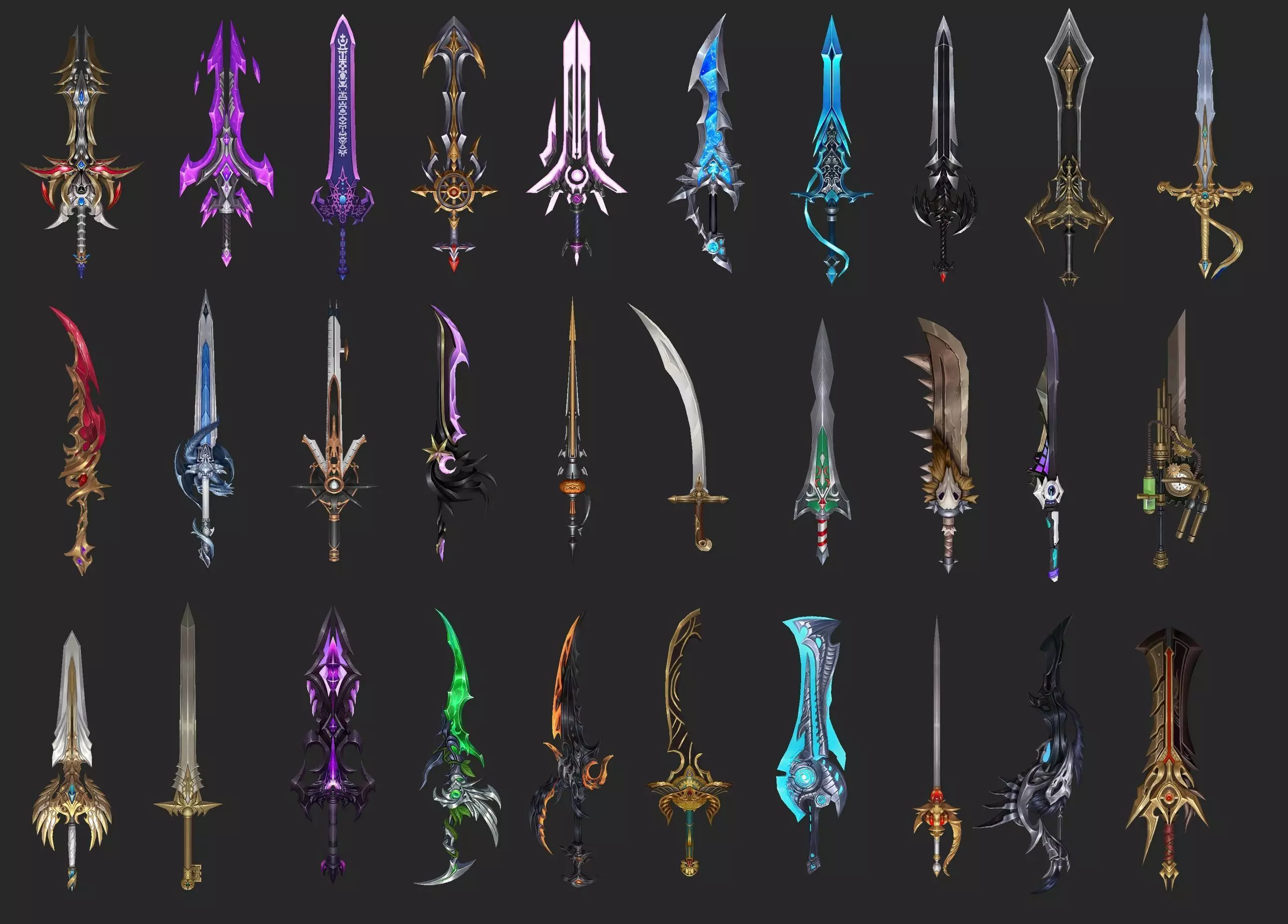 Ultimate Fantasy Low Poly Swords Collection - 500 Models _12