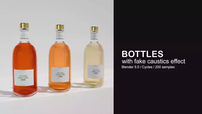 Fancy Bottles with caustics effect