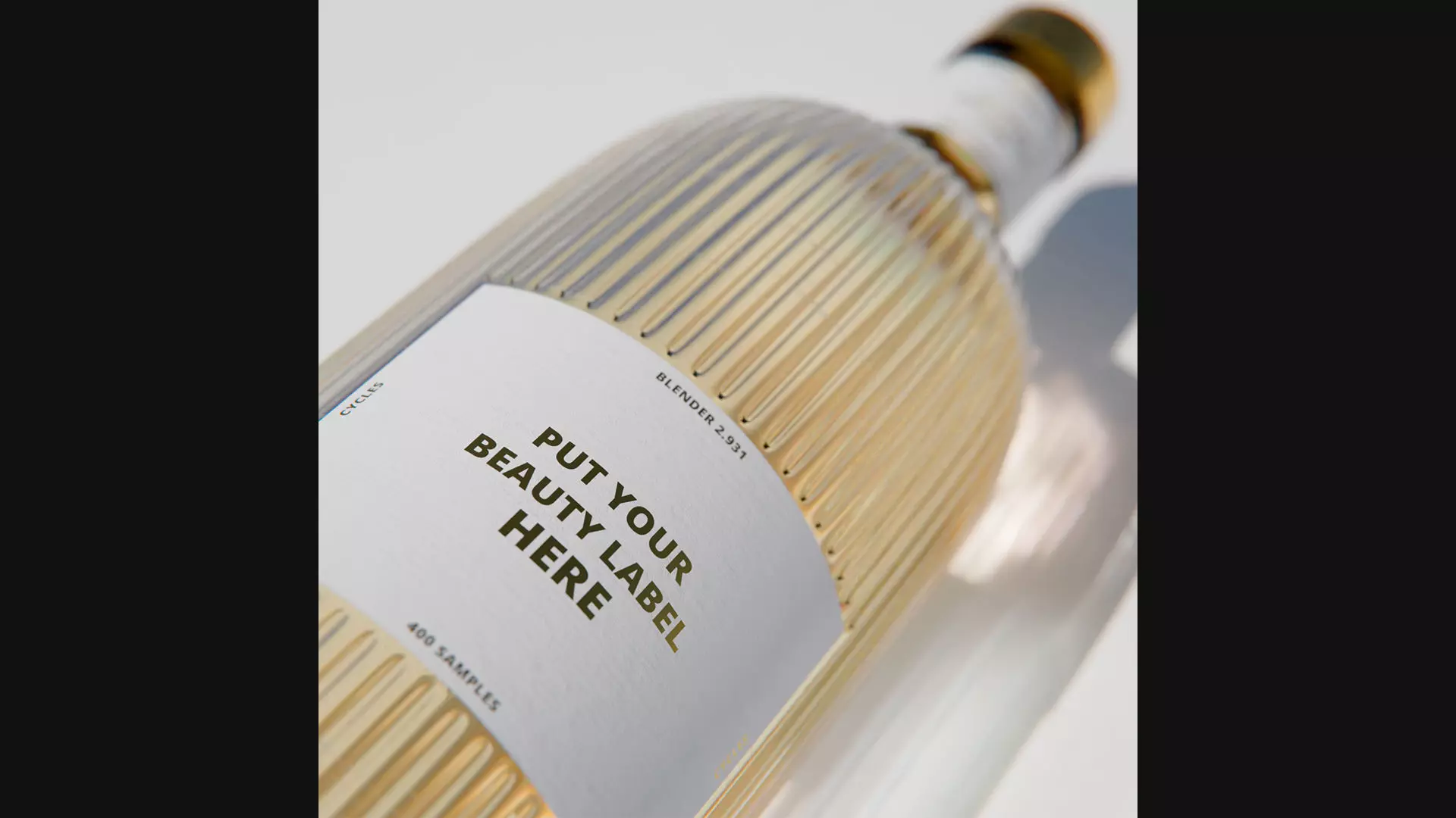 Fancy Bottles with caustics effect 3D model_3