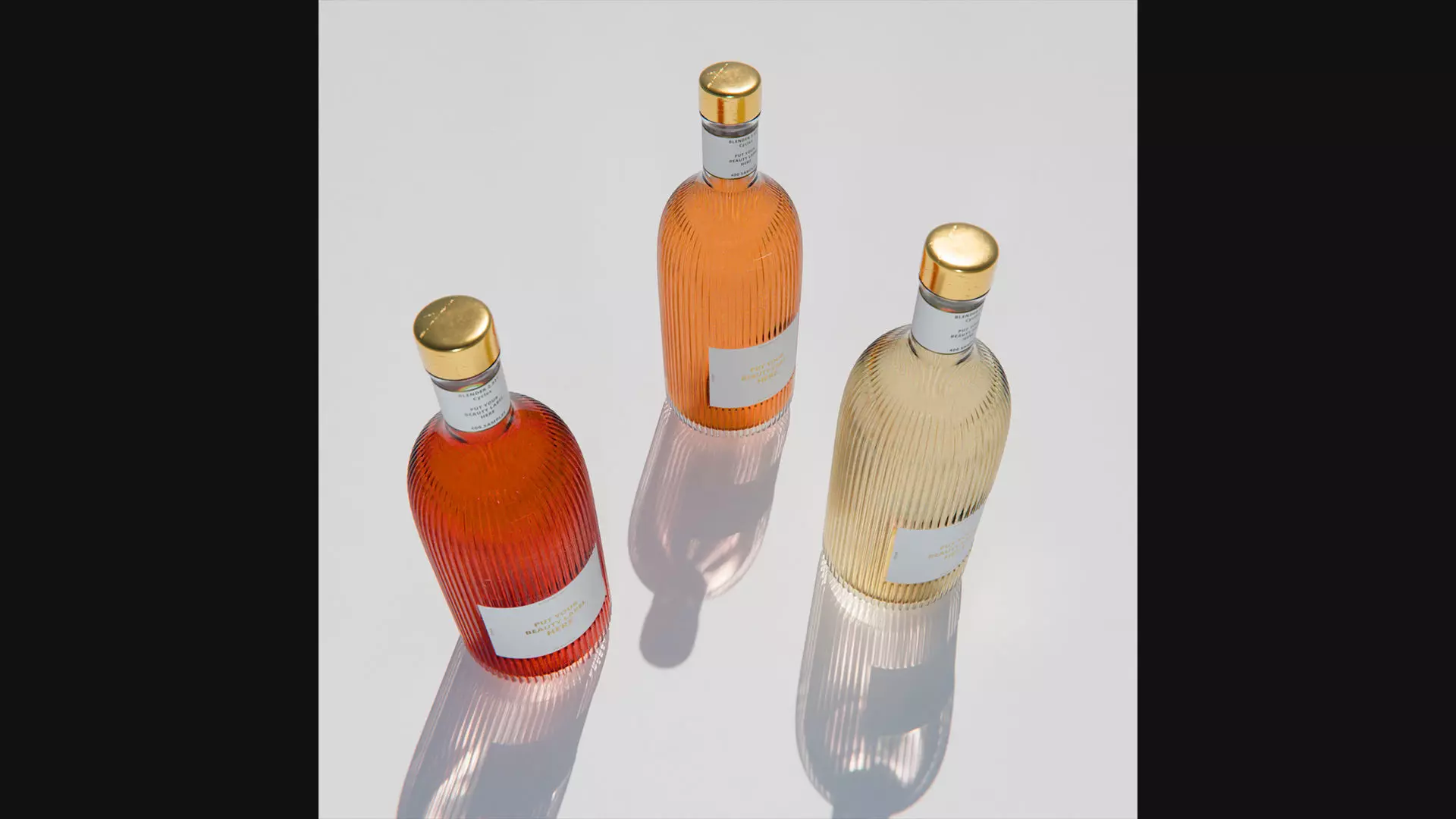 Fancy Bottles with caustics effect 3D model_1
