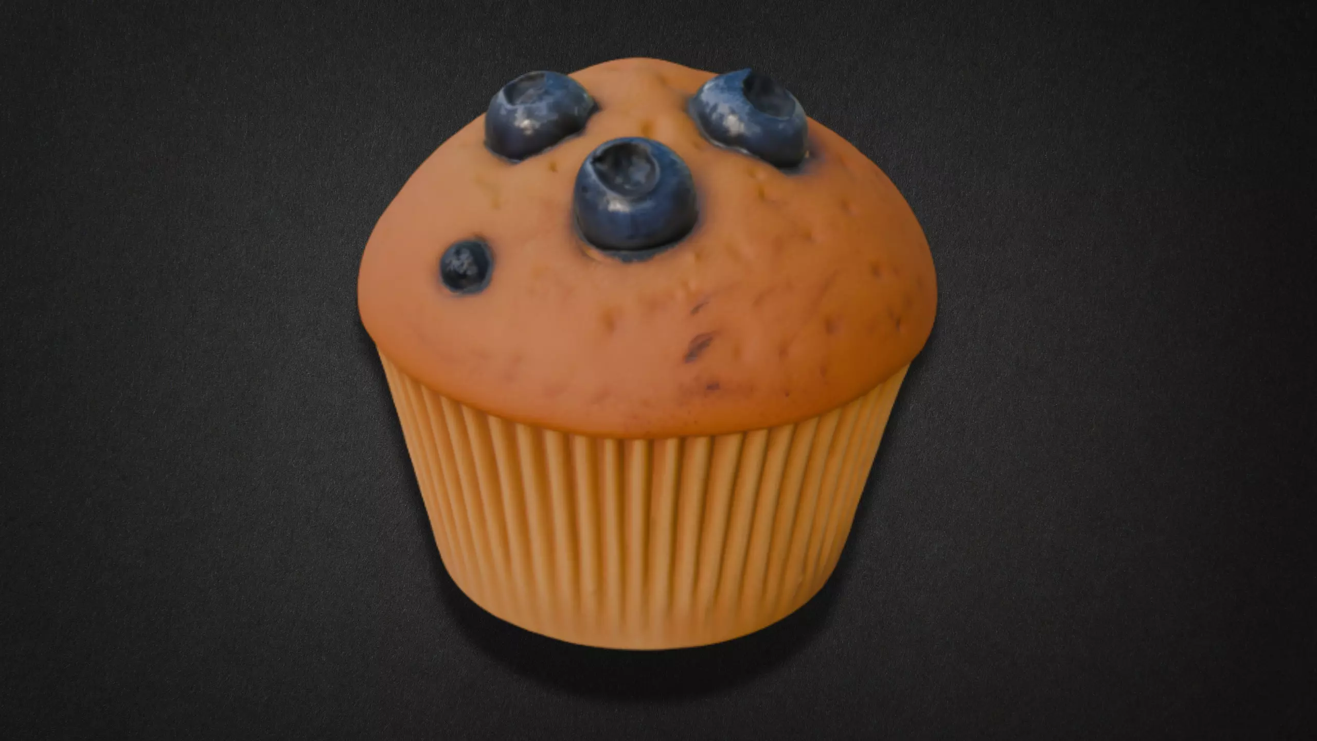 Realistic Blueberry Muffin Model 3D model_0