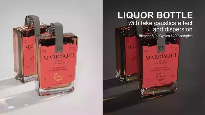 Alcohol bottle 3D model