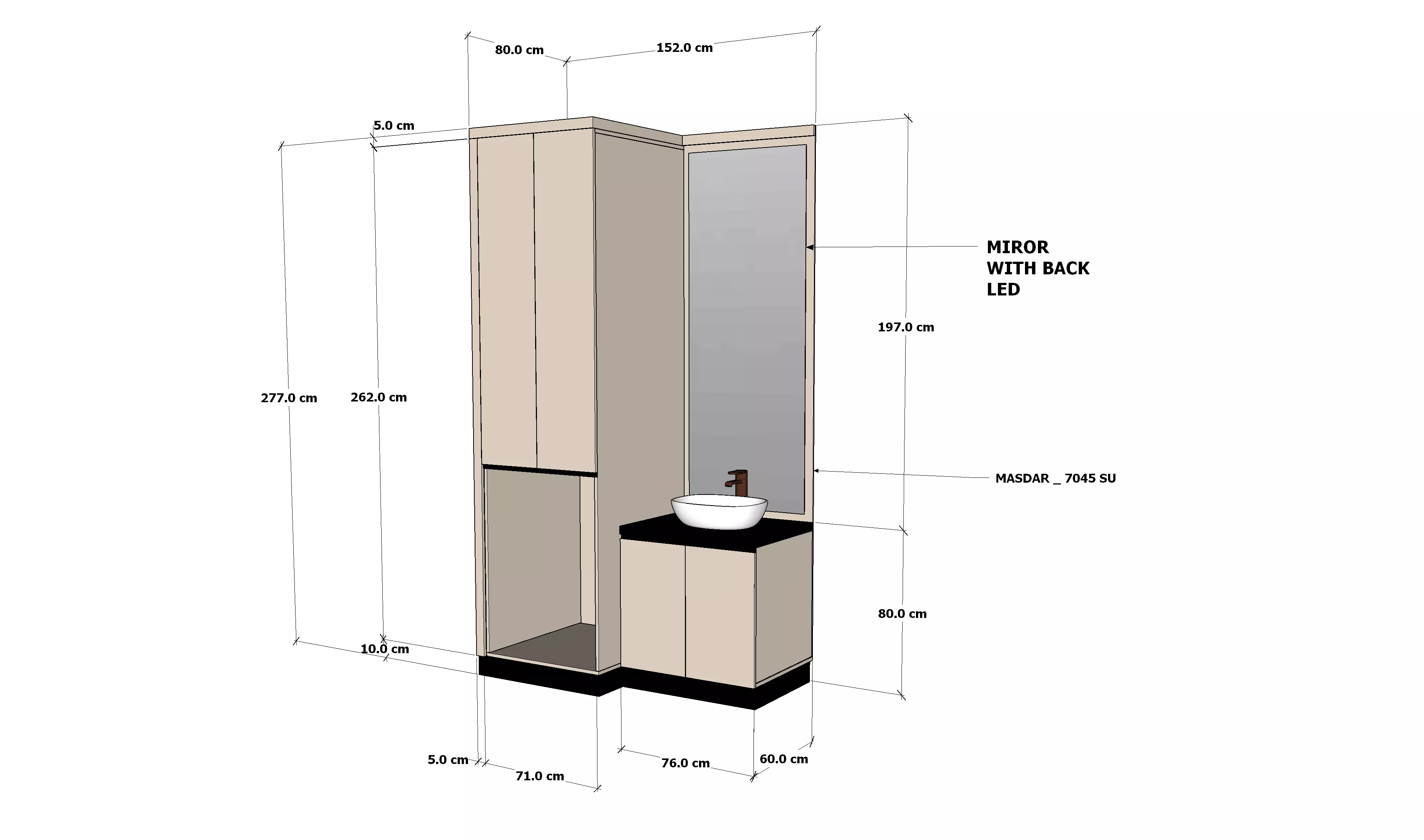 MD LAB BATHROOM SINK WITH STORAGE 3D model_2